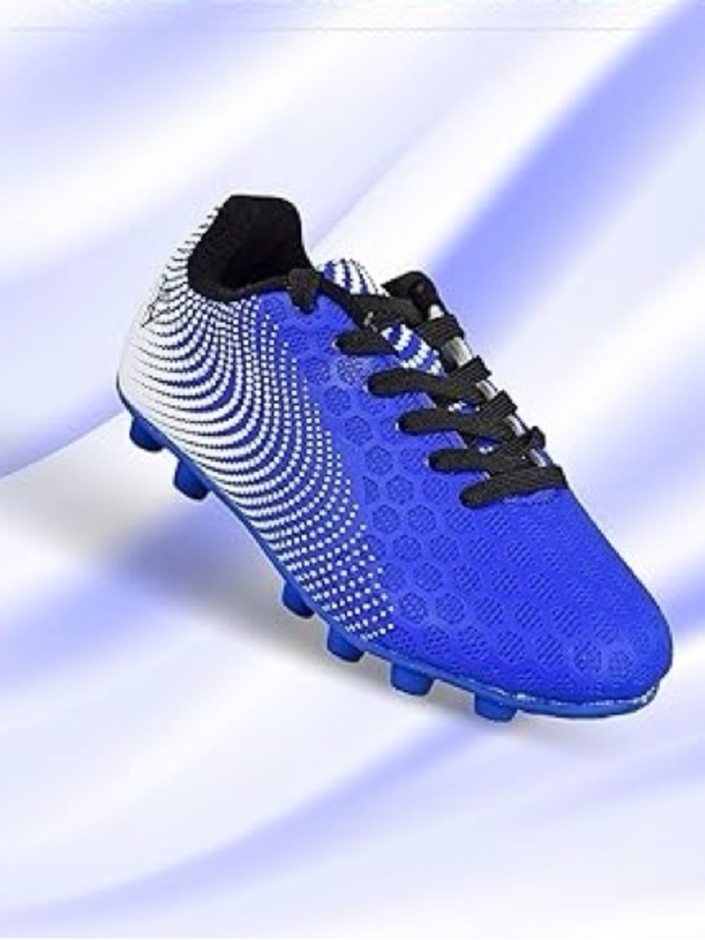 Kids Blue and White Soccer Cleats with Black Laces!